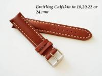 Breitling Calfskin strap in Tan, buckle